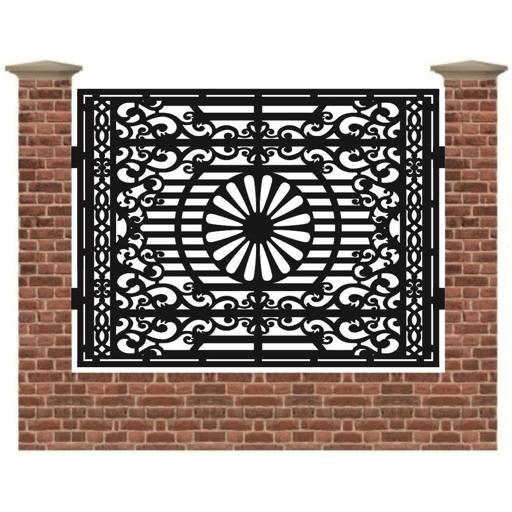 Panou de gard mare din tabla debitata cu plasma MAX NOBLE 1500x1940 mm