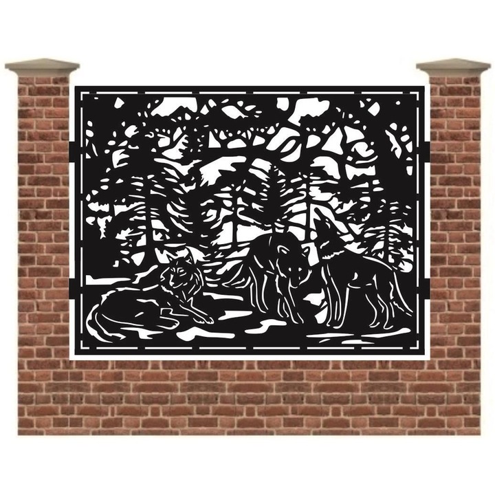 Panou de gard mare din tabla debitata cu plasma MAX CANVAS 1500x1940 mm