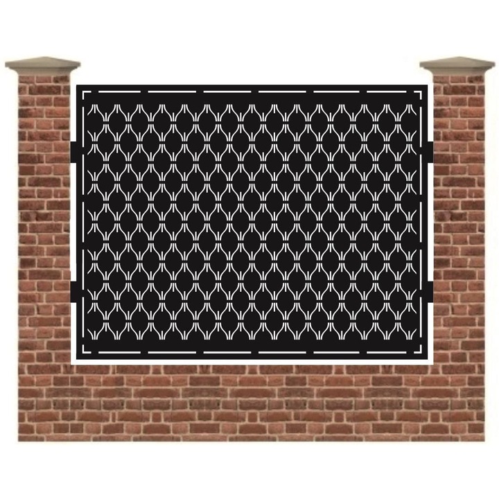 Panou de gard mare din tabla debitata cu plasma MAX IRIS 1500x1940 mm