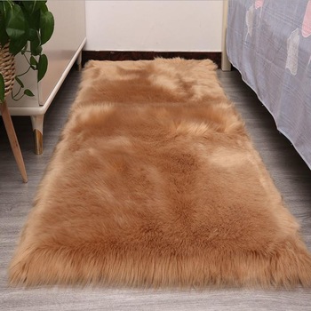 Covor de plus premium cu gramada lunga - bej inchis, 120x170 cm Covor de plus premium cu gramada lunga - bej inchis, 120x170 cm