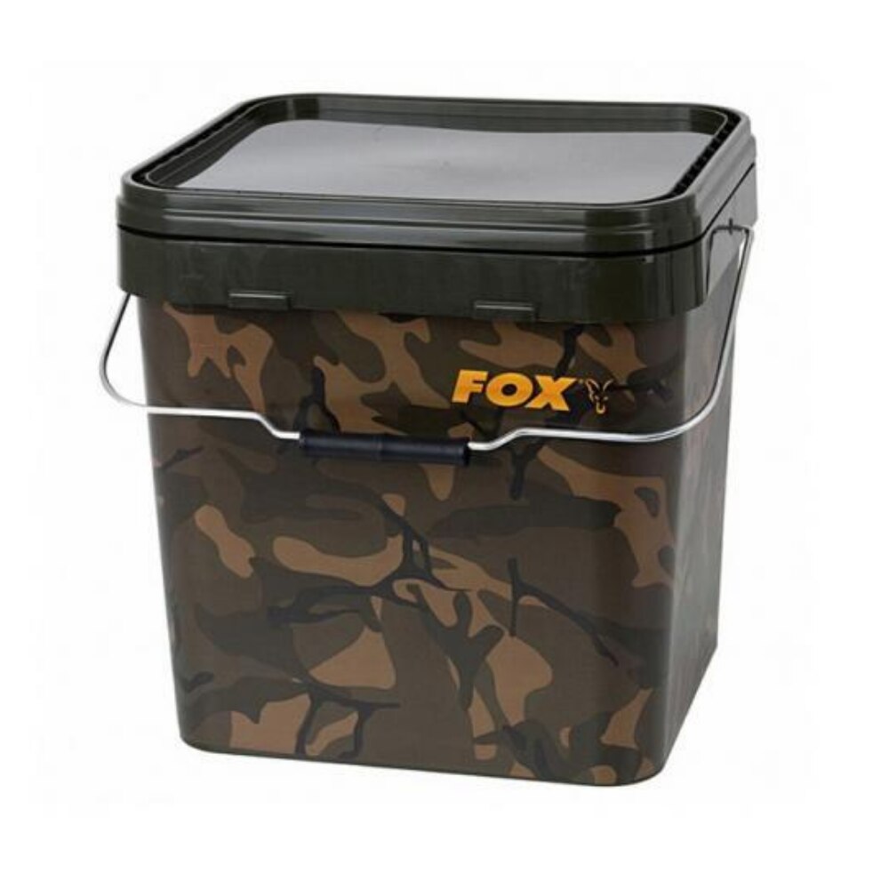Cutie pescuit, kaki, plastic, Cupe FOX Camo Square