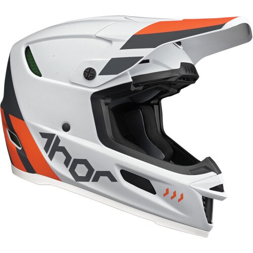 Casca cross/atv Thor Cube Reflex, culoare alb/portocaliu, marime S