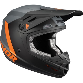 Casca atv/cross copii Thor Sector Solid, culoare negru/portocaliu, marime S Casca atv/cross copii Thor Sector Solid, culoare negru/portocaliu, marime S
