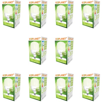 Set 10 buc - Bec LED Ecoplanet T100 forma cilindrica, E27, 30W (200W), 2850 LM, F, lumina neutra 4000K, Mat Set 10 buc - Bec LED Ecoplanet T100 forma cilindrica, E27, 30W (200W), 2850 LM, F, lumina neutra 4000K, Mat
