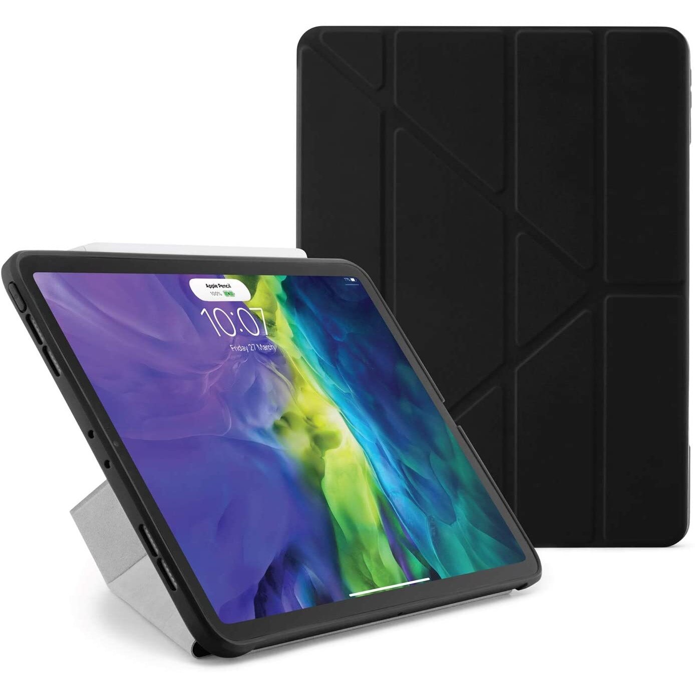 Husa Pipetto Origami, Compatibil cu iPad Pro 11 (2020/2018), Negru