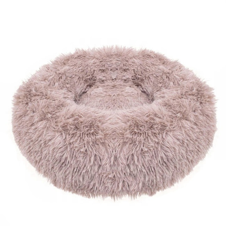 Sersimo ágy kutyának és macskának, levehető huzattal, rózsaszínes barna, átmérője 60cm