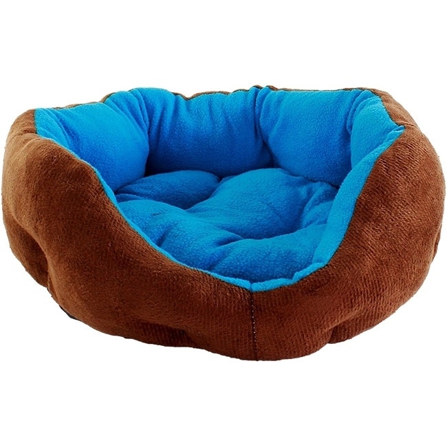 Culcus Confortabil pentru Caini sau Pisici, 33 cm x 38 cm , Maro-albastru