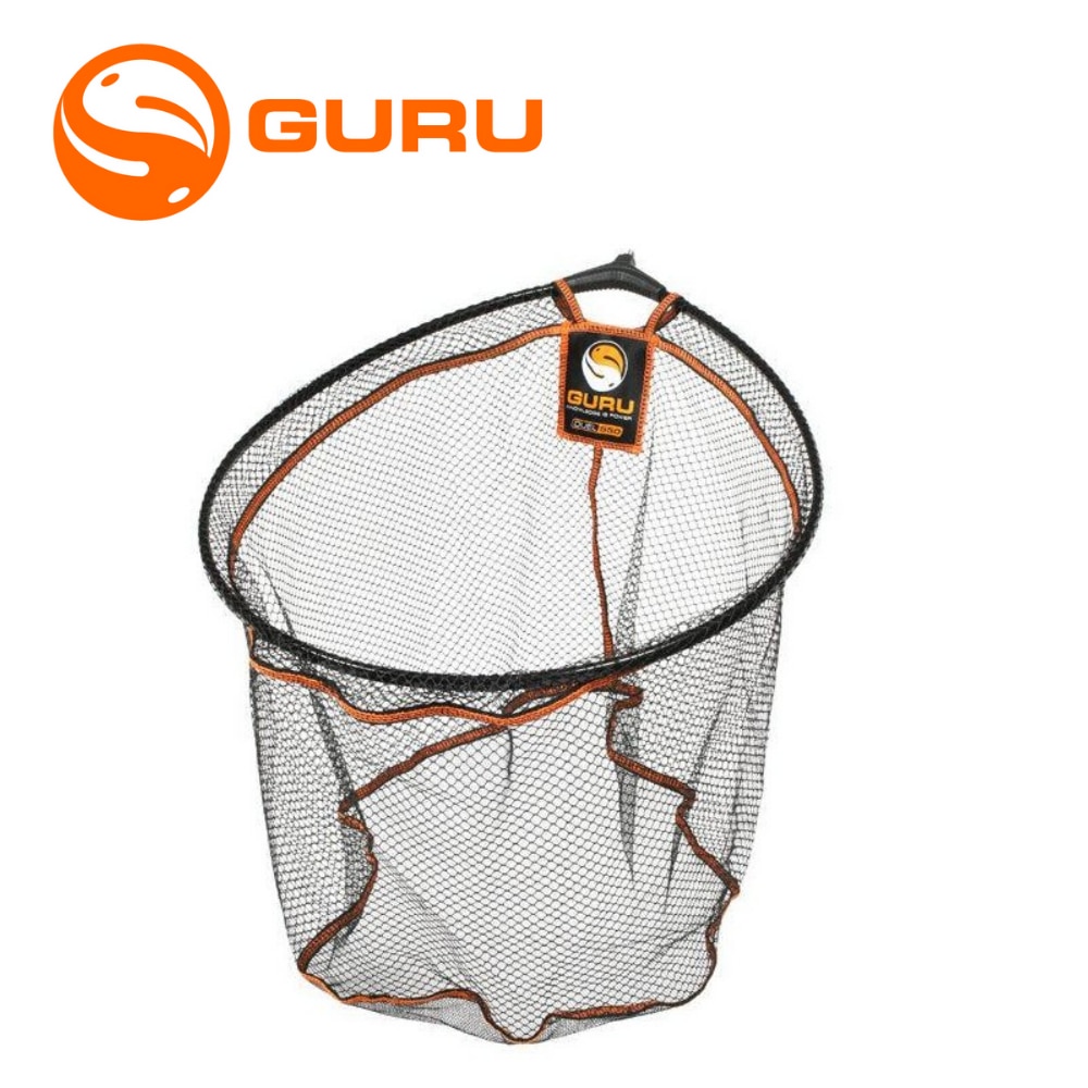 Plasa pescuit, gri-portocaliu, GURU Landing Net Duel 550