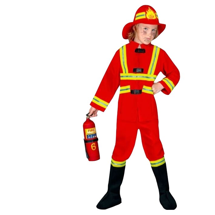 Costum pompier casca cu leduri 160 cm (11-13 ani)