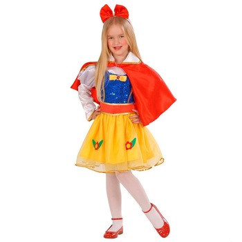 Costum Alba ca Zapada glitter 98 cm (1 - 2 ani) Costum Alba ca Zapada glitter 98 cm (1 - 2 ani)