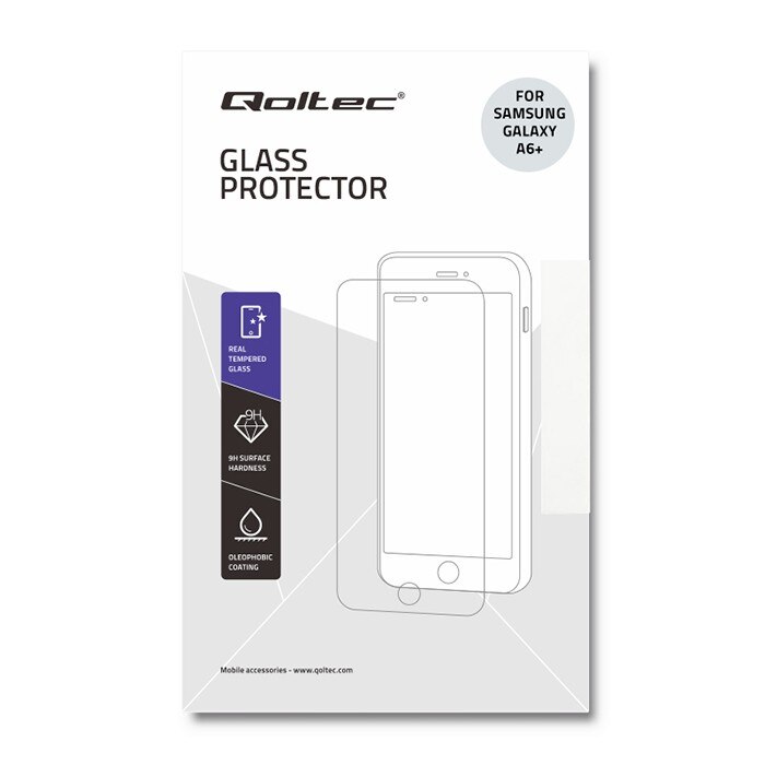 Folie de Sticla pentru Samsung Galaxy A6+ Qoltec, 9H