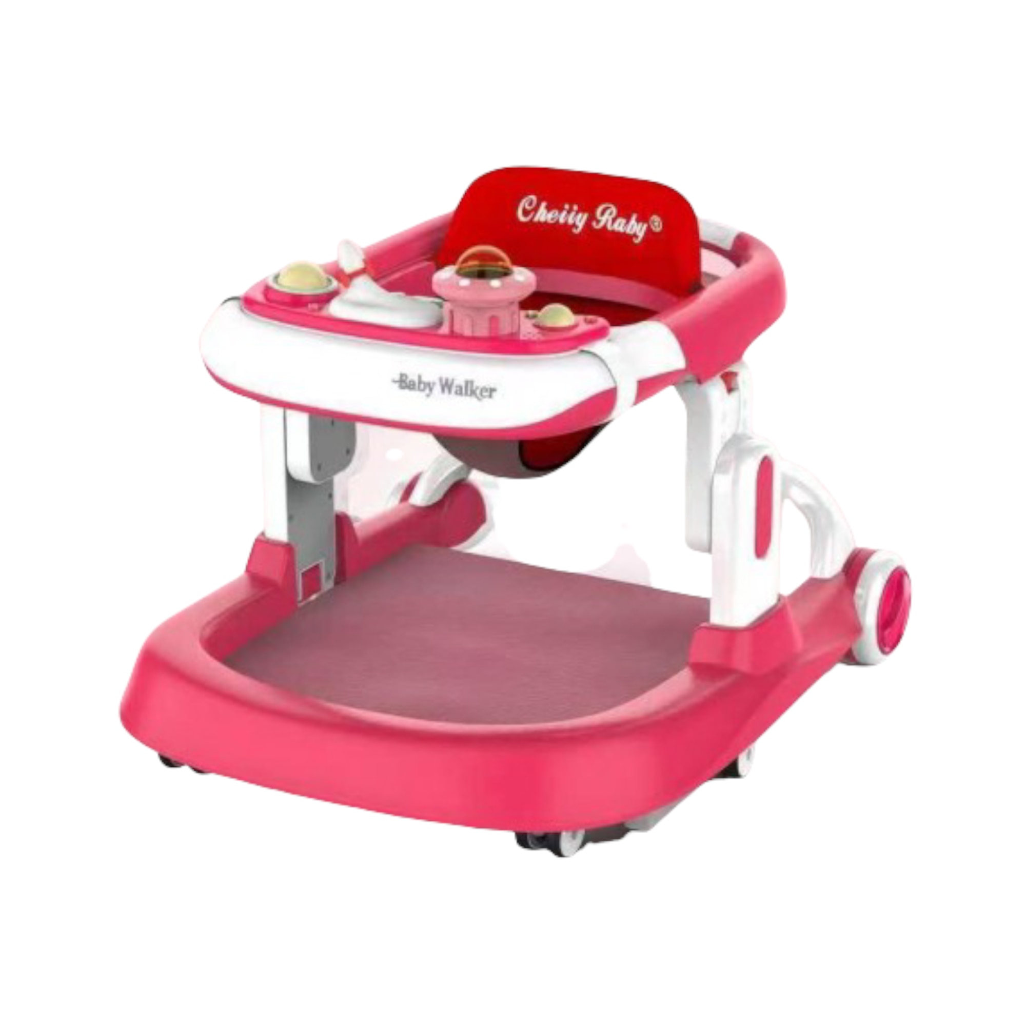 Premergator si Antemergator reglabil pe inaltime, cu roti de silicon, 932, rosu - Krista®