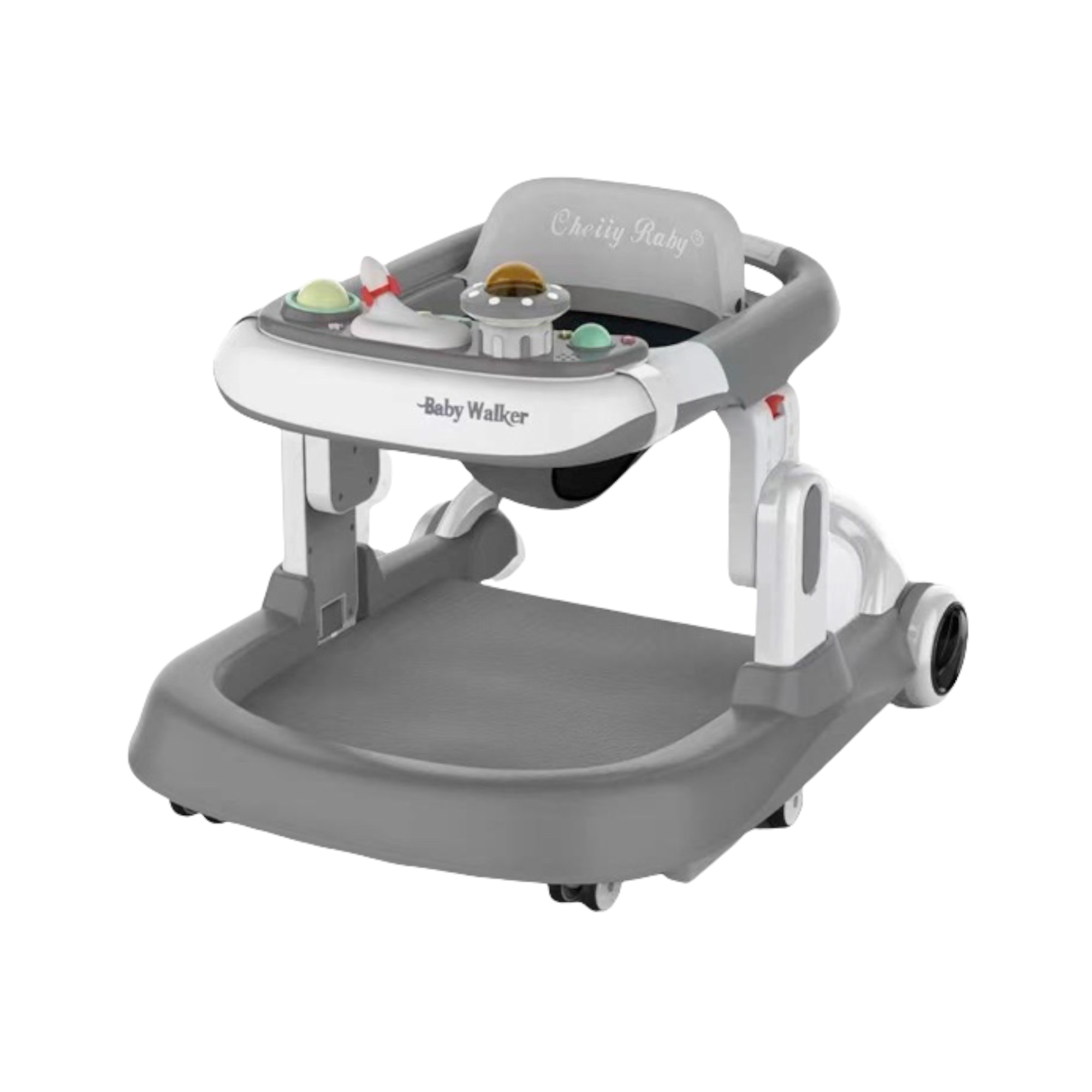 Premergator cu Antemergator reglabil pe inaltime, cu roti de silicon, 926, gri - Krista®