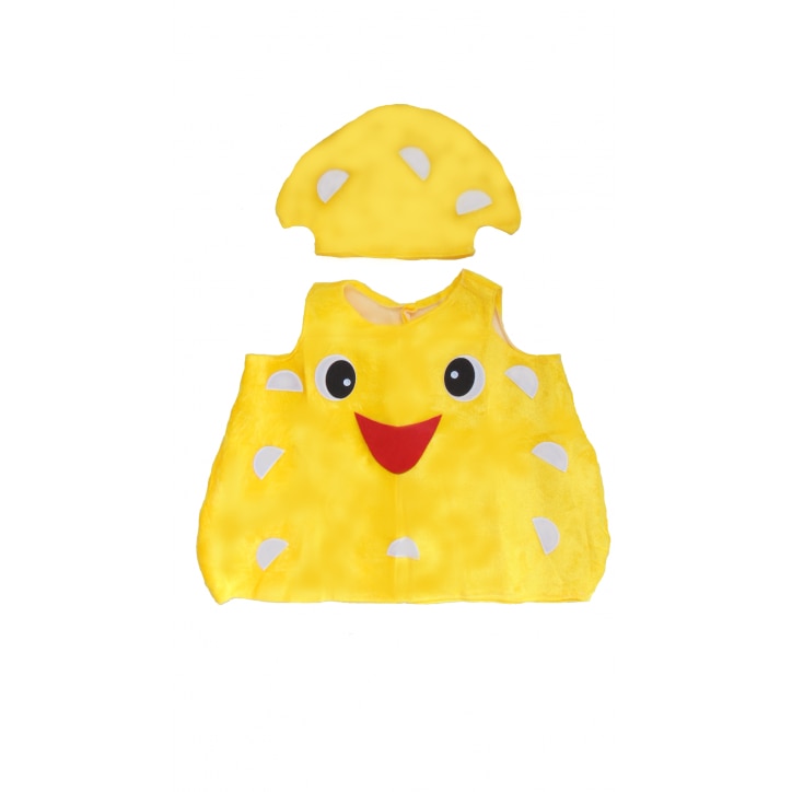 Costum fruct Ananas copii ,3-7ani, galben