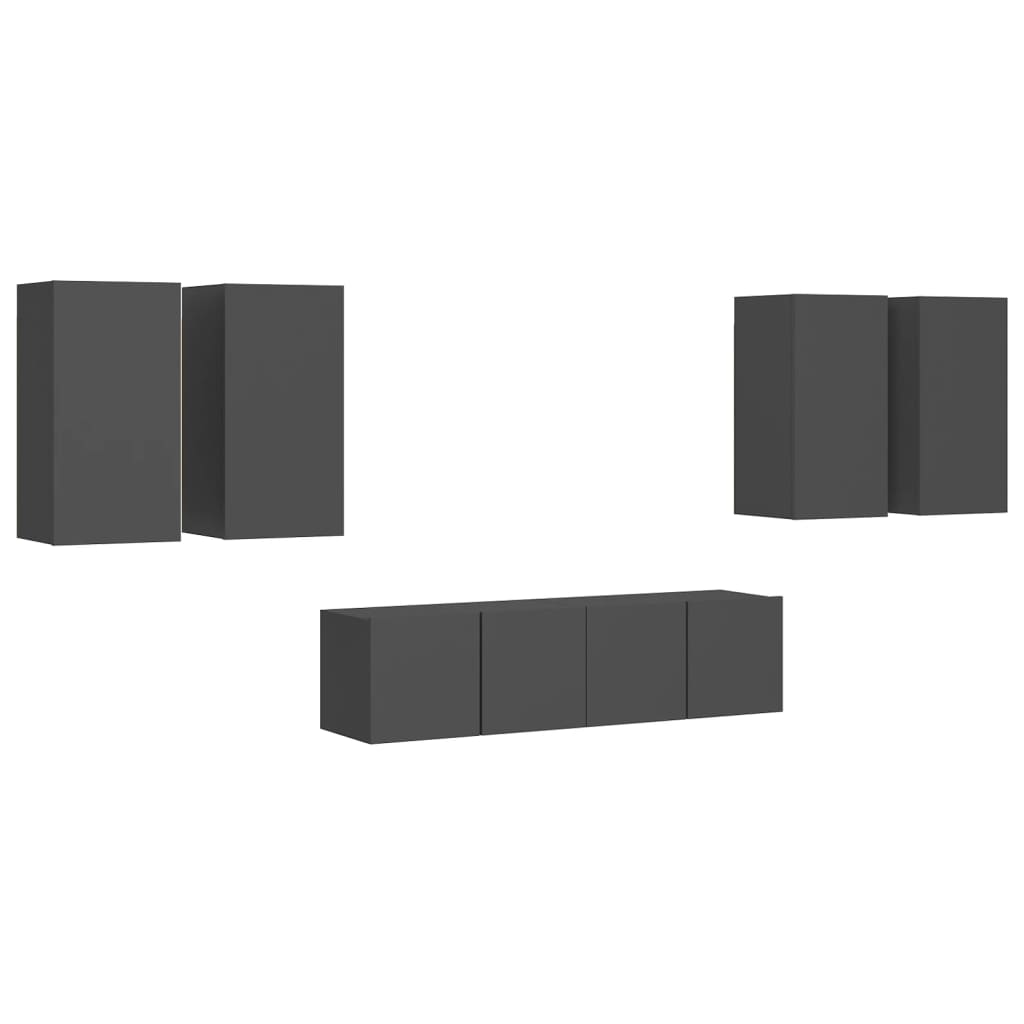 Set dulap TV vidaXL, PAL, 30.5 x 30 x 60 cm, Gri