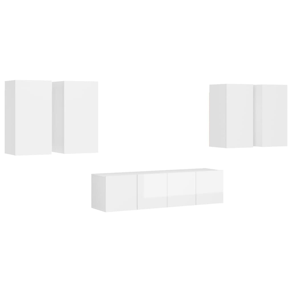 Set dulap TV -vidaXL, PAL, 30.5 x 30 x 60 cm, Alb