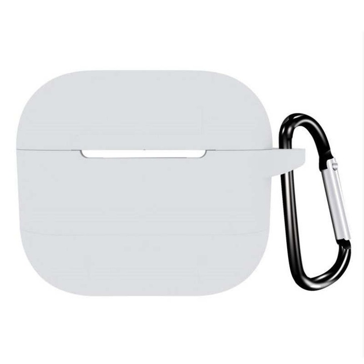 Husa din silicon marca THD pentru castile wireless Apple Airpods 3, culoarea alba