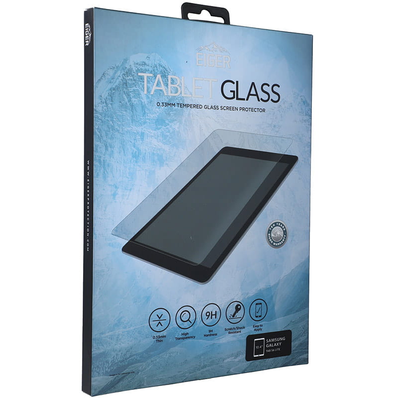 Folie sticla securizata Eiger pentru Samsung Galaxy Tab S6 Lite, 3D, 0.33 mm, Transparent