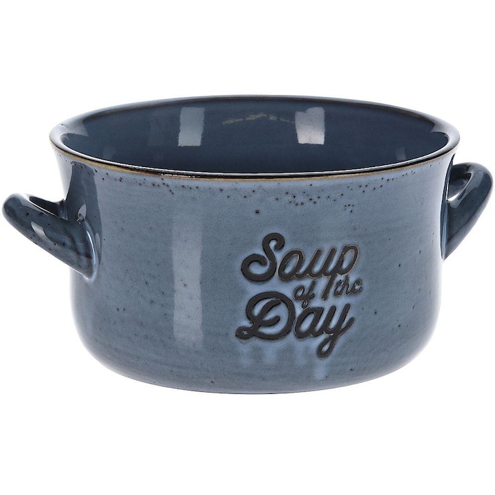 Bol supa, Siaki Collection, Ceramica, Albastru, 650 ml