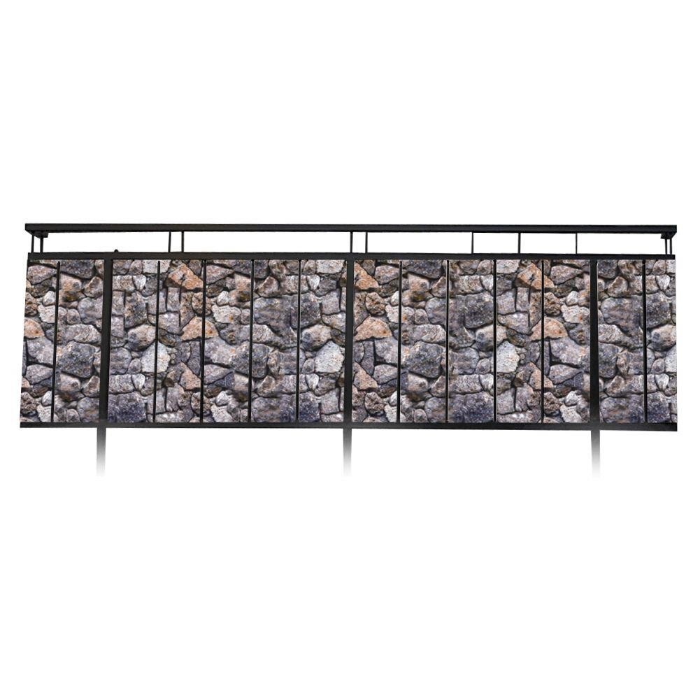 Paravan gonflabil pentru balcon, Ambiance, Material impermaeabil, 445x75 cm, Gri