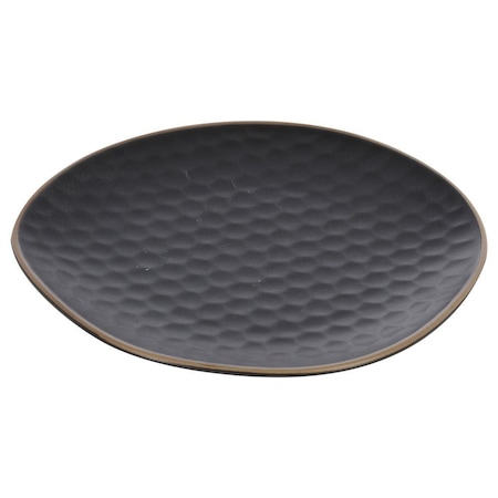 Platou de masa, Siaki Collection, Ceramica, Negru, 20 cm