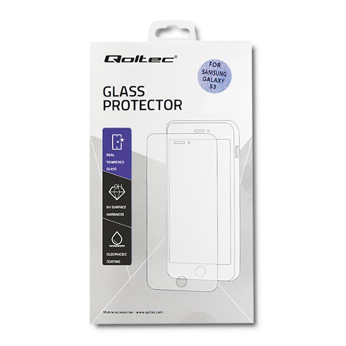 Folie de Sticla pentru Samsung Galaxy S3 Qoltec, 9H