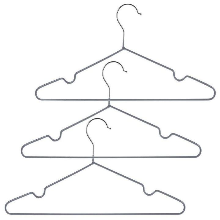 Set 3 umerase, Plastic/Metal, Negru, 3 buc