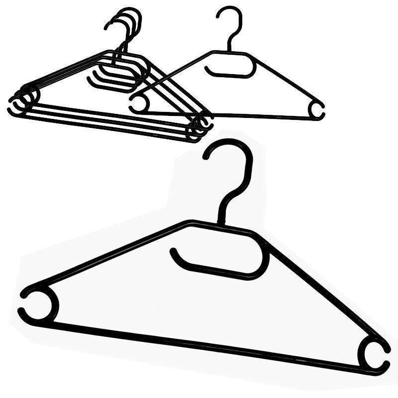 Set 5 umerase, Plastic, Negru, 5 bucati