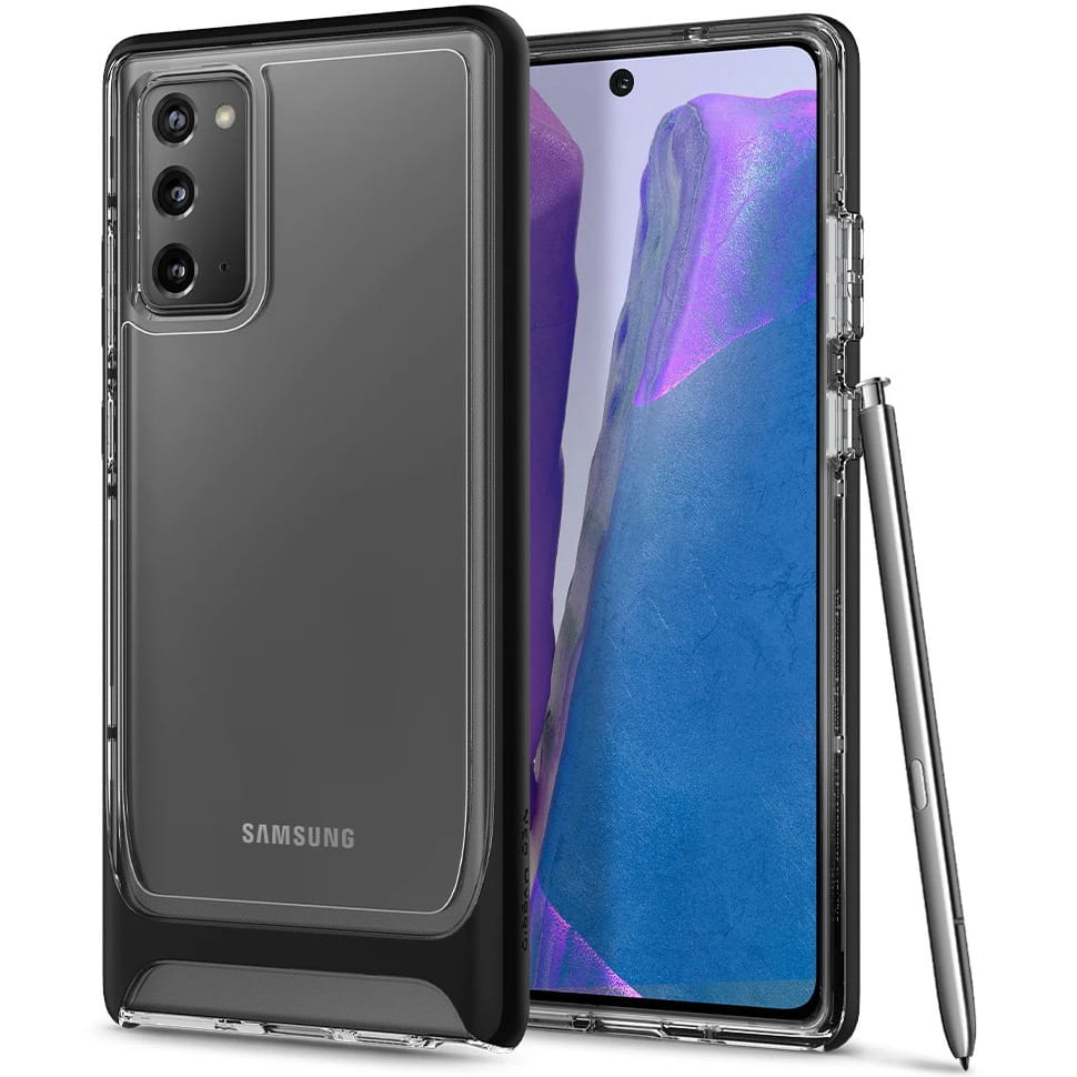 Husa de protectie Spigen Neo Hybrid Crystal pentru Samsung Galaxy Note 20, TPU, Policarbonat, Negru/Transparent