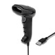 Баркод четец Qoltec, 1D/2D, USB, Черен