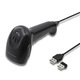 Баркод четец Qoltec, 1D/2D, USB, Черен