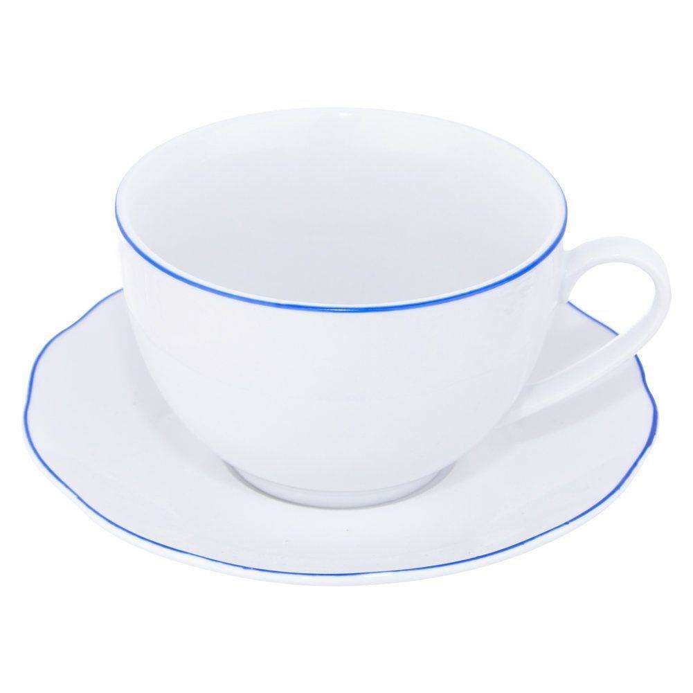 Set ceasca / farfurie Orion, Portelan, 0.28 L, Alb