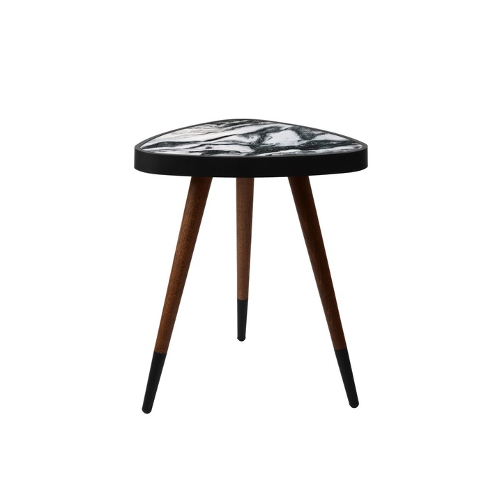 Masa laterala Nancy Homestore, Lemn, 45 x 45 x 45 cm, Multicolor