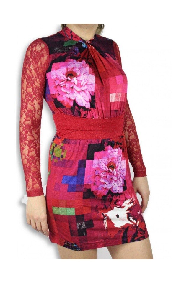 Rochie Desigual Nuria, Rosu, 2XL