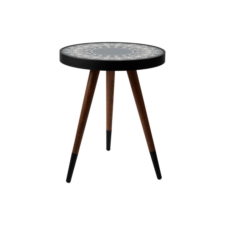 Masa laterala Nancy Homestore, Lemn, 45 x 45 x 45 cm, Multicolor