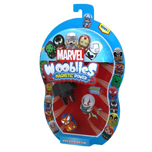 Set 2 figurine magnetice cu lansator, Wooblies Marvel, multicolor