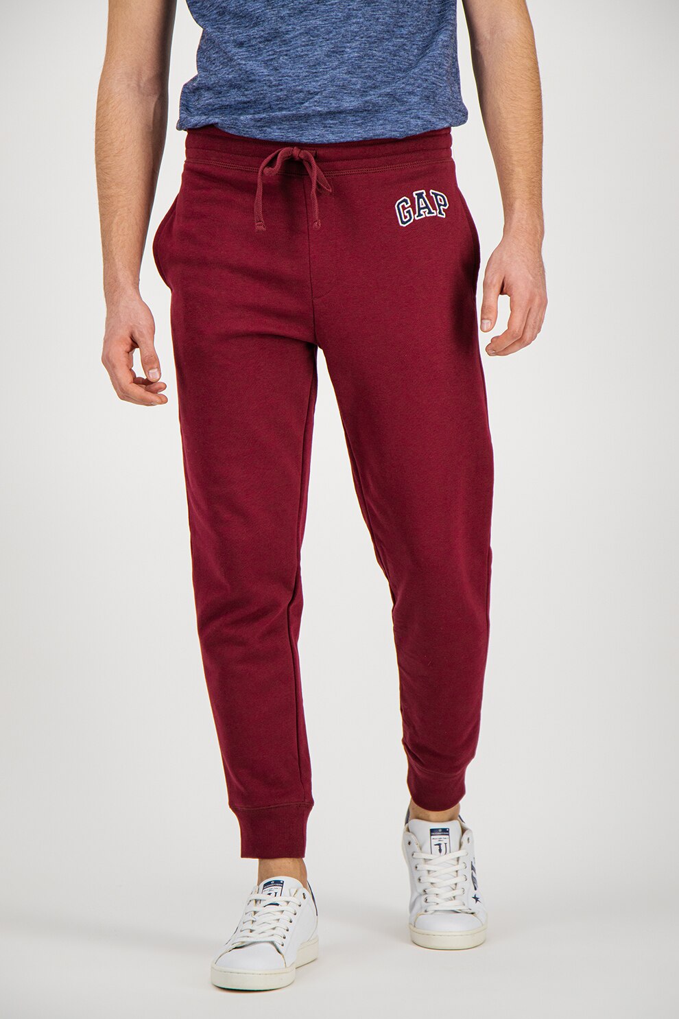 GAP, Pantaloni sport cu snur in talie, Visiniu