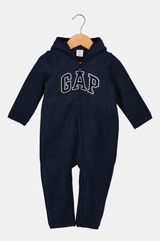 GAP, Salopeta cu fermoar si logo, Bleumarin, 50 CM GAP, Salopeta cu fermoar si logo, Bleumarin, 50 CM