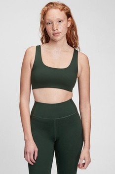 GAP, Bustiera cu decolteu amplu, Verde inchis GAP, Bustiera cu decolteu amplu, Verde inchis