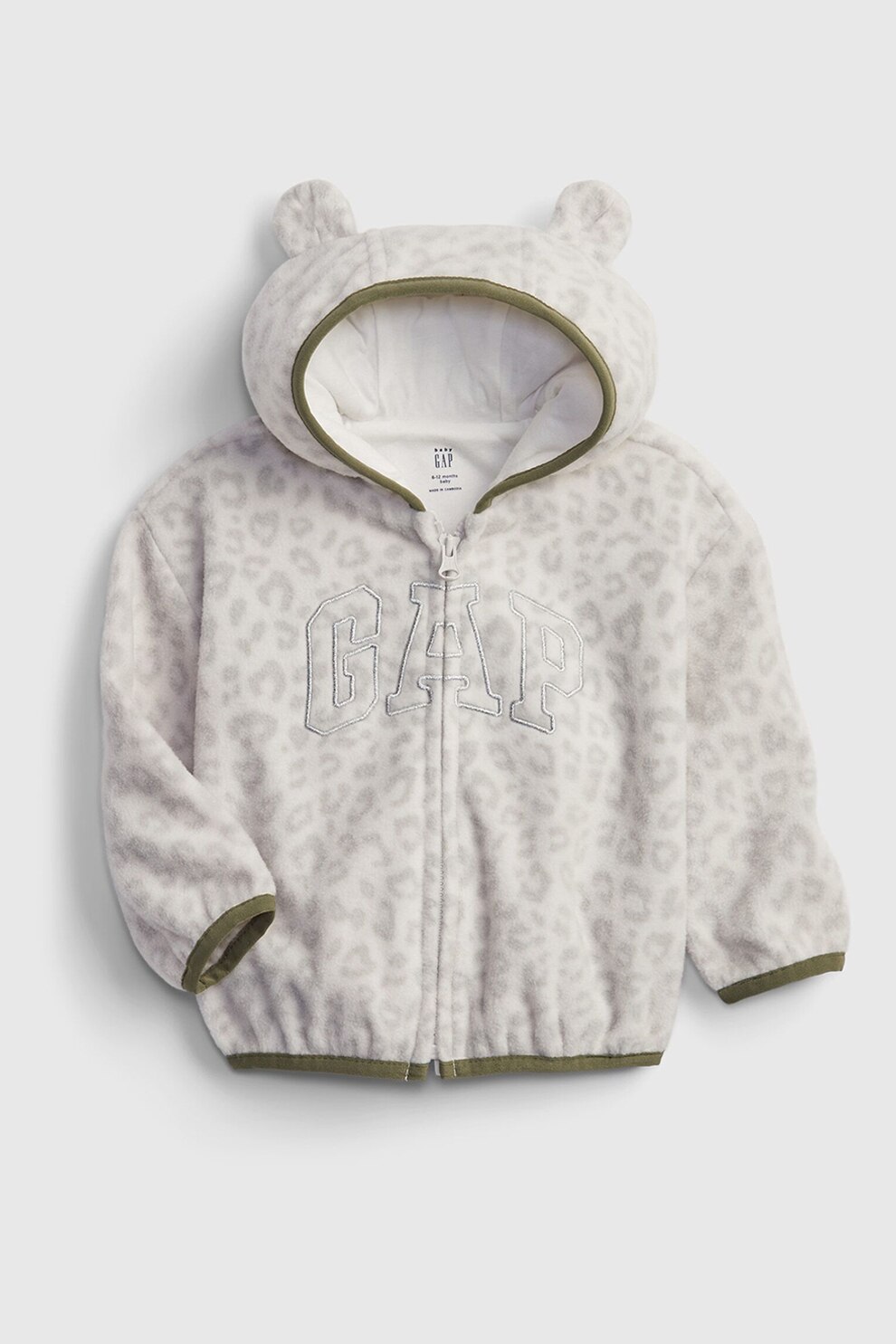 GAP, Hanorac cu animal print, Gri deschis