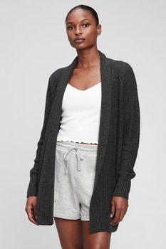 GAP, Cardigan din amestec de lana fara inchidere, Negru GAP, Cardigan din amestec de lana fara inchidere, Negru