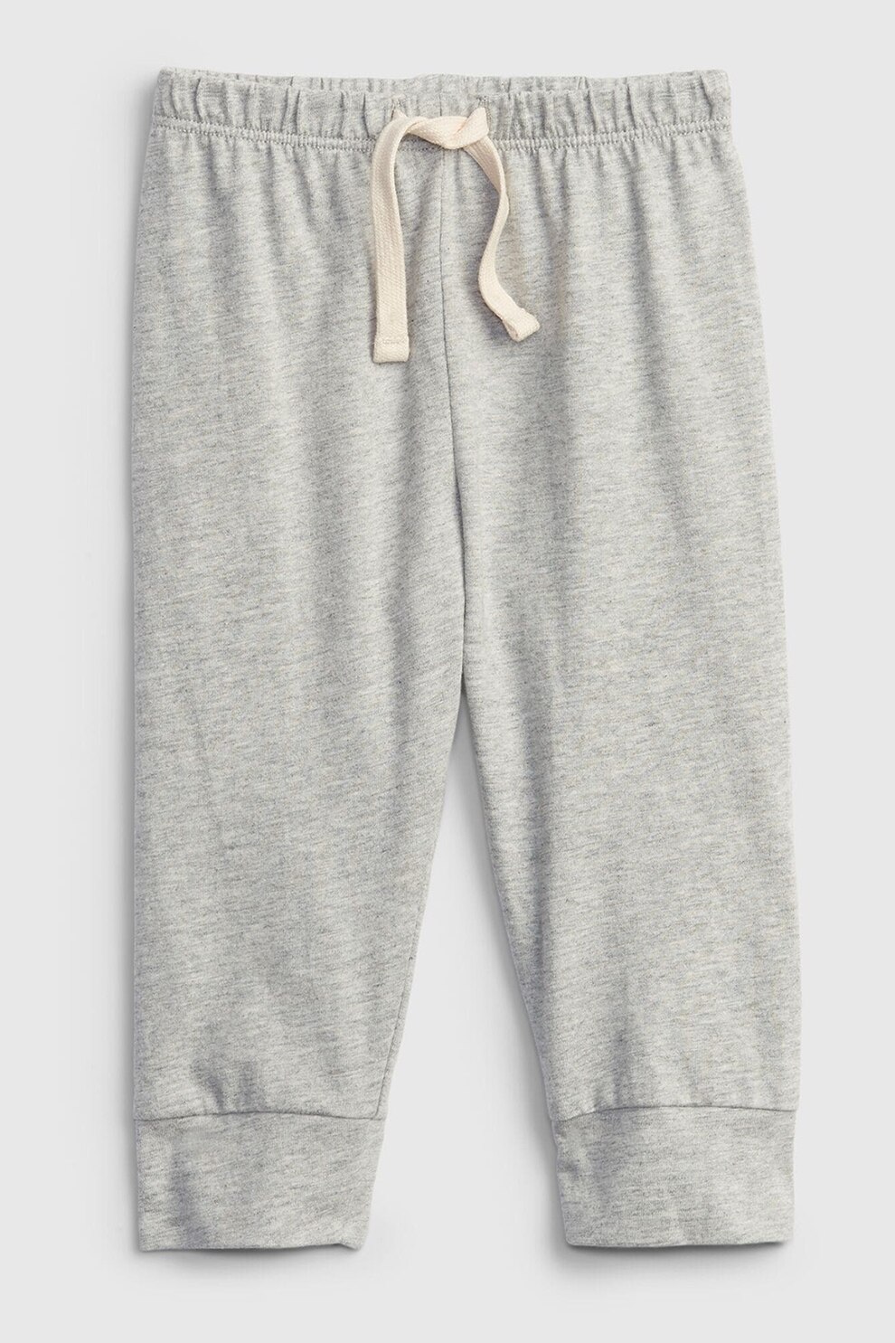 GAP, Pantaloni sport de bumbac organic cu talie ajustabila, Gri deschis