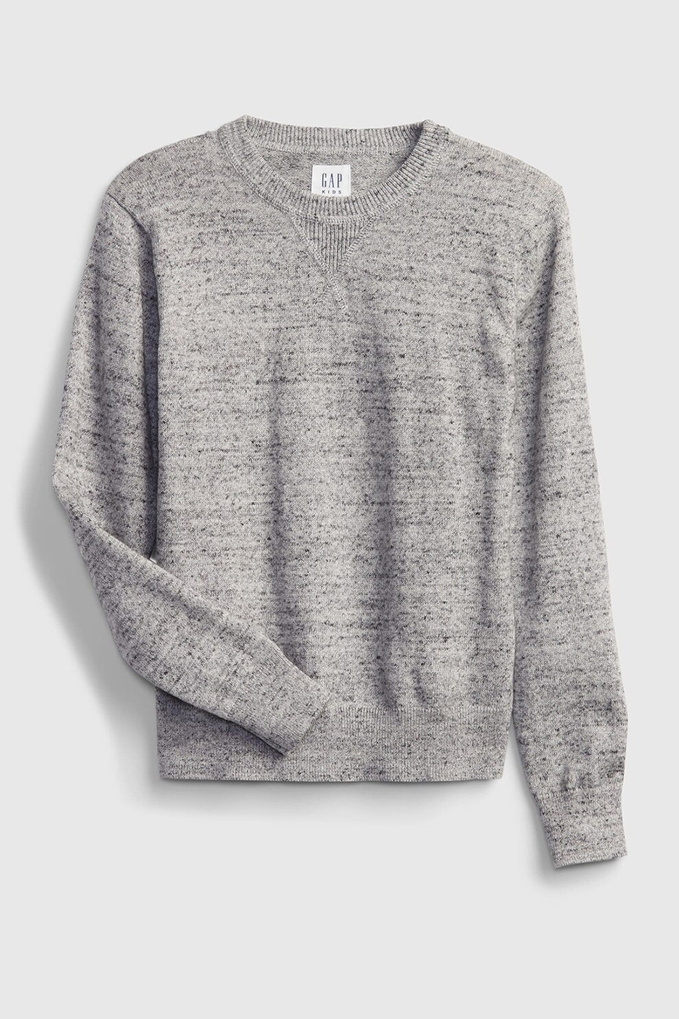 GAP, Pulover cu decolteu la baza gatului, Gri melange