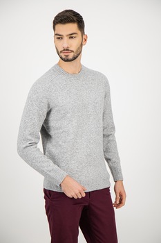 GAP, Pulover tricotat fin cu decolteu la baza gatului GAP, Pulover tricotat fin cu decolteu la baza gatului