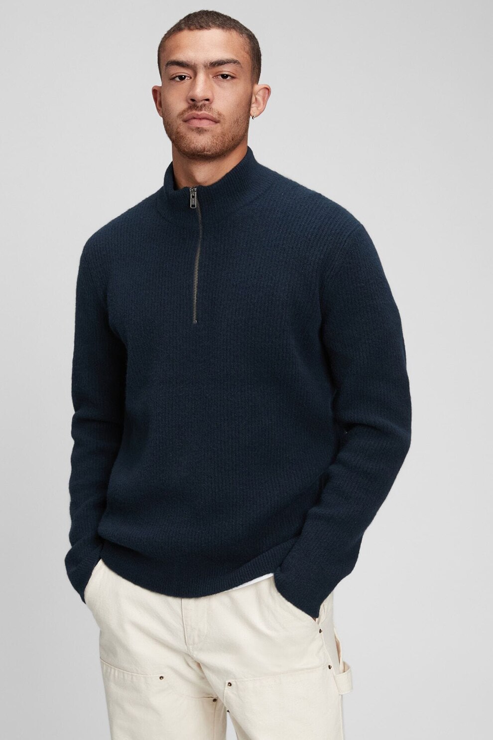 GAP, Pulover cu fenta cu fermoar, Bleumarin