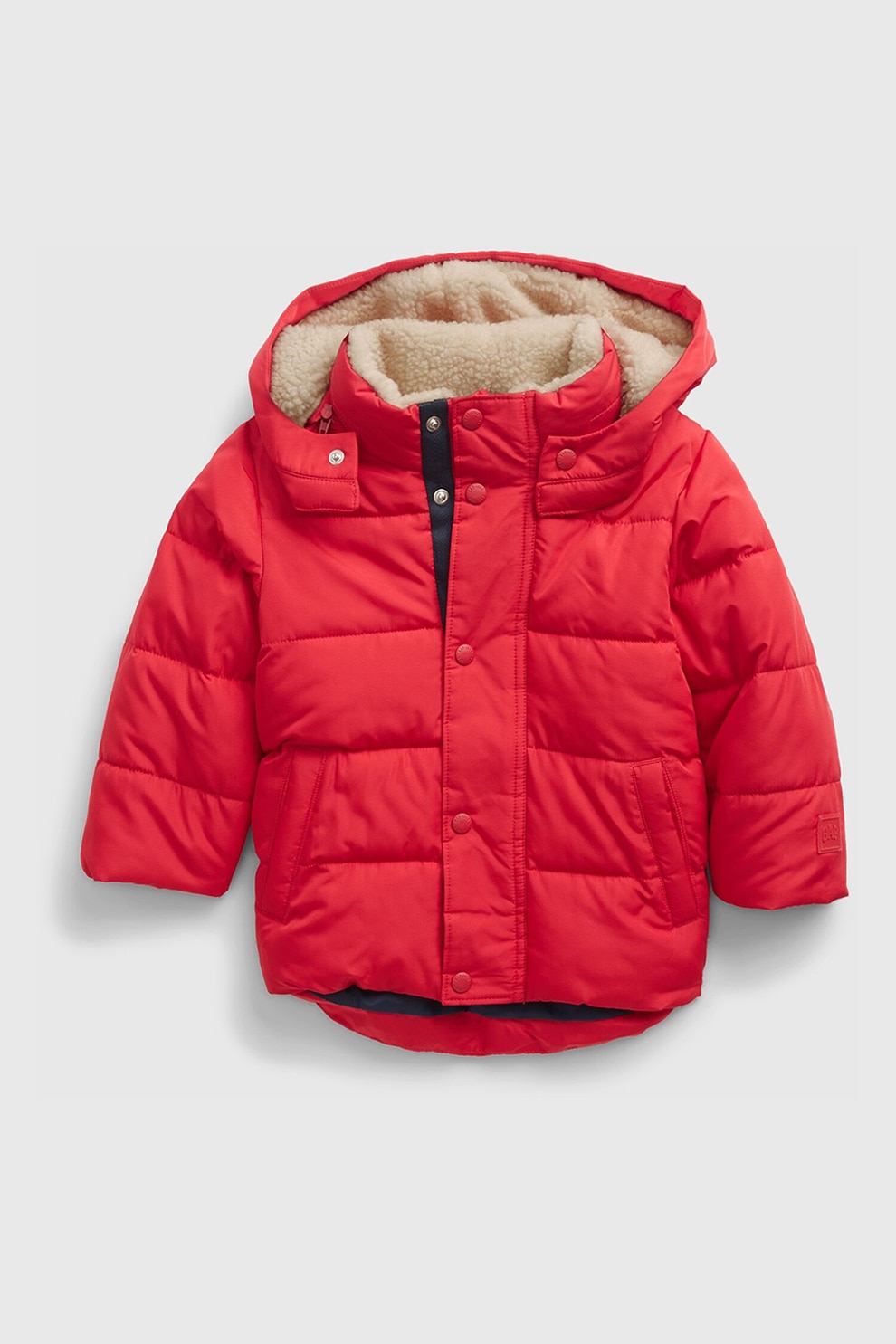 GAP, Geaca cu vatelina si gluga detasabila, Rosu