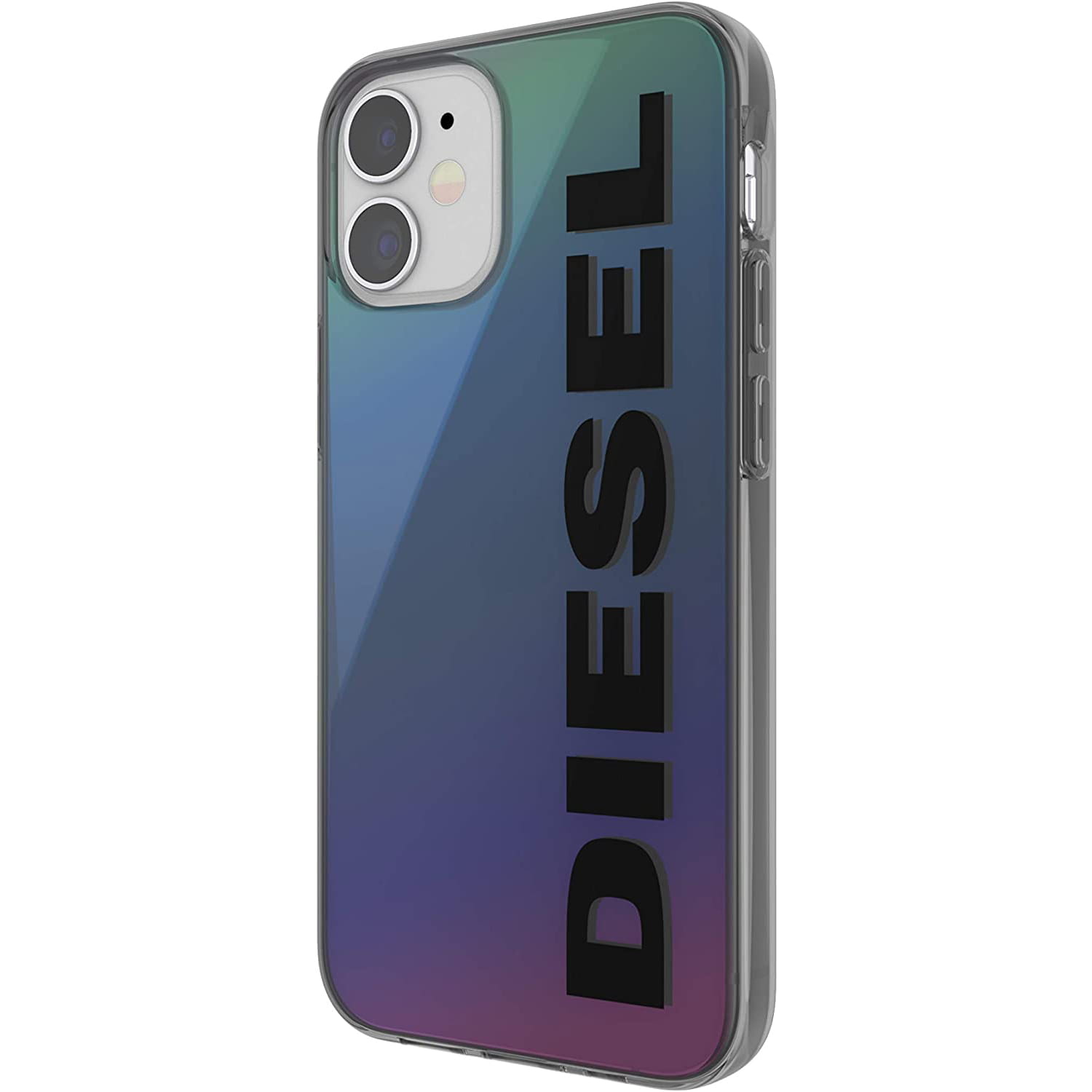 Husa Diesel, Holografica cu logo, Compatibila cu iPhone 12 Mini, Negru