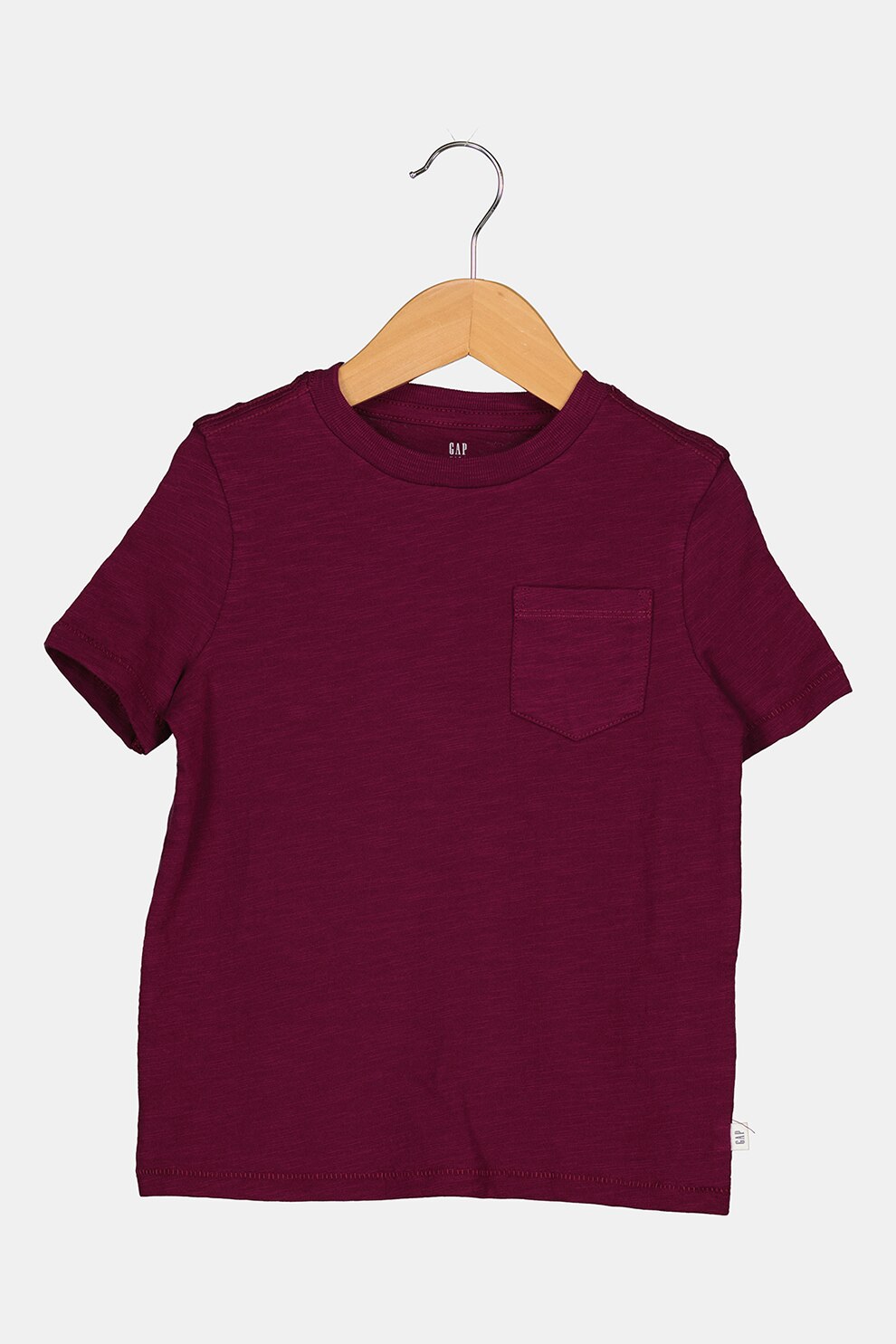 GAP, Tricou din bumbac organic cu buzunar pe piept, Violet pruna