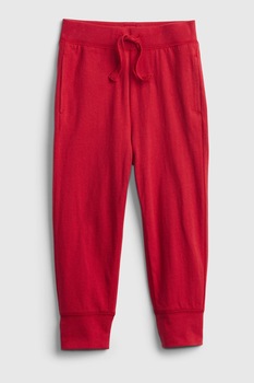 GAP, Pantaloni sport de bumbac organic cu buzunare oblice, Rosu