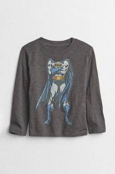 GAP, Bluza din bumbac cu imprimeu cu desene, Gri antracit GAP, Bluza din bumbac cu imprimeu cu desene, Gri antracit